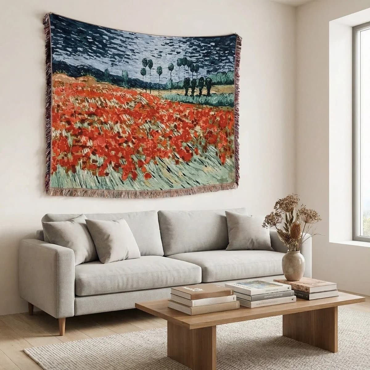 Van Gogh stiliaus gobeleno užklotas sofai ir sienų dekorui