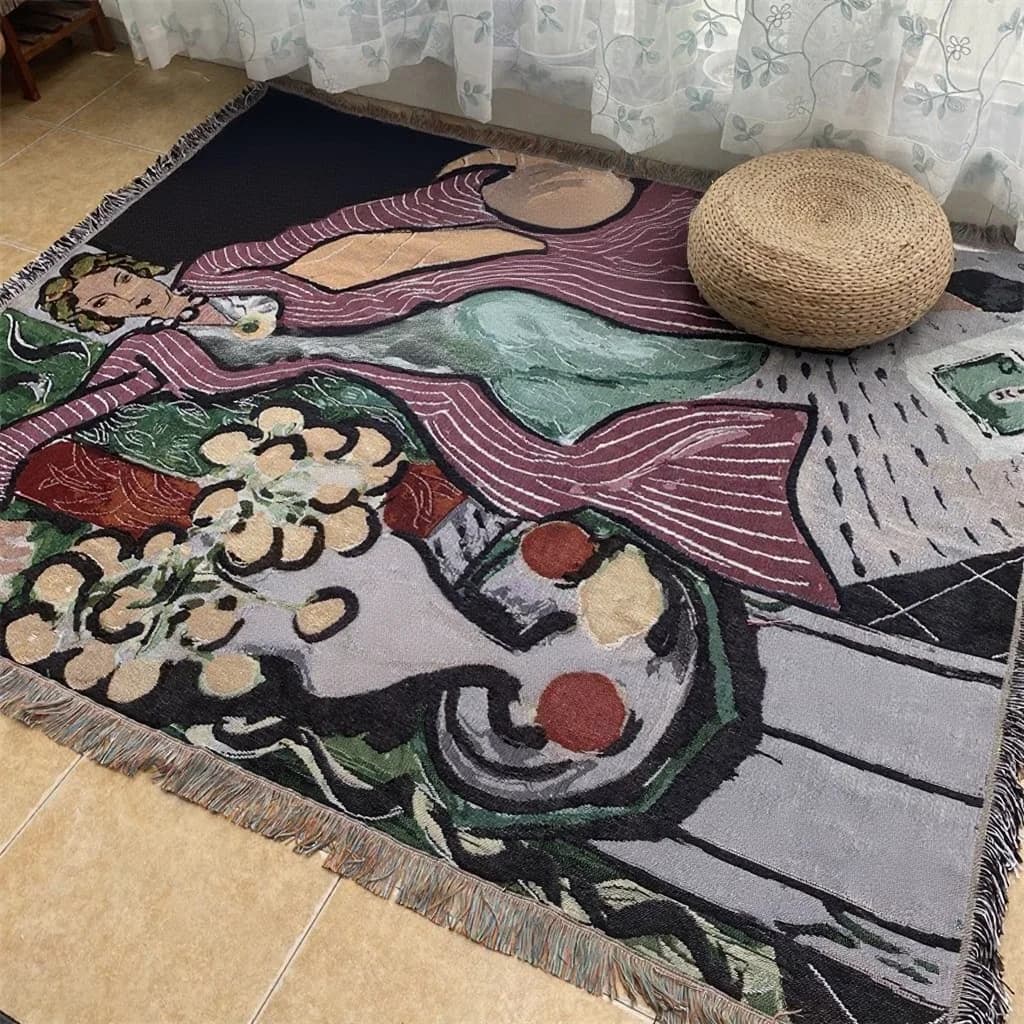 Matisse stiliaus meno gobelenas – metamas ant sofos arba sienos dekoras