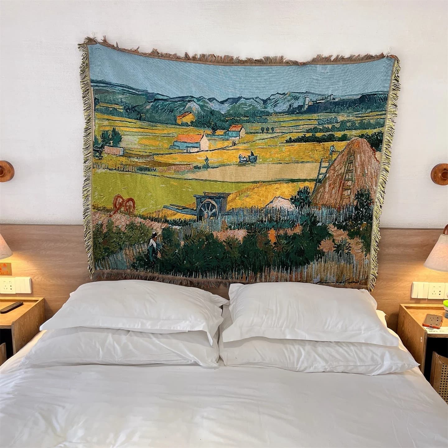 Van Gogh stiliaus austinis metamas užklotas sofai, lovai, sienos dekorui 130x160 cm